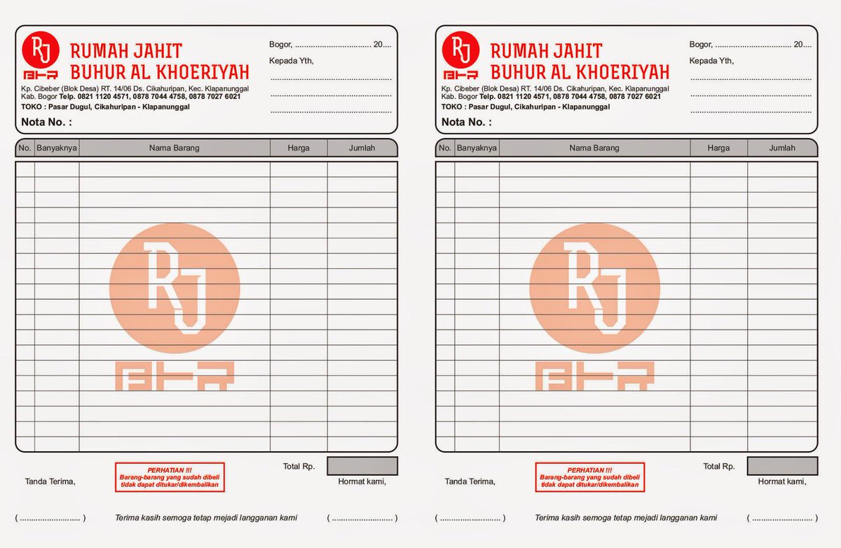 Asha Creative Design On Twitter Contoh Setting Nota Jahit