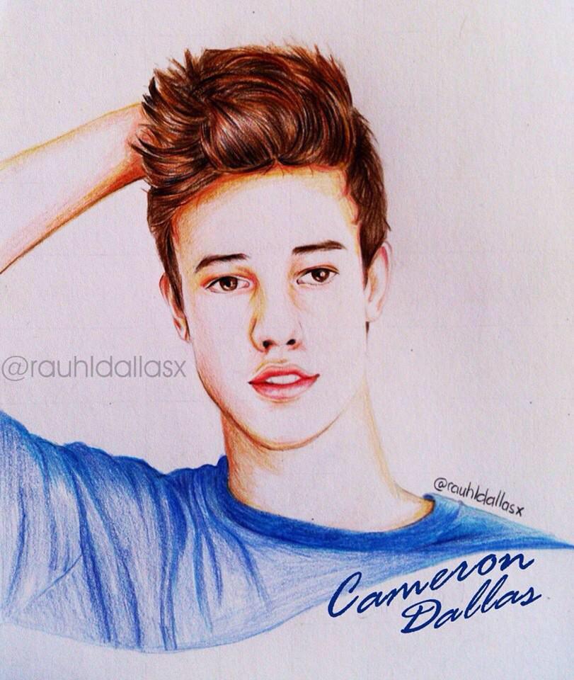 pamplemouuussse's tweet photo. I hope that @camerondallas will see this talented drawing by @rauhldallasx ☺️ ! http://t.co/6WccI60zMX