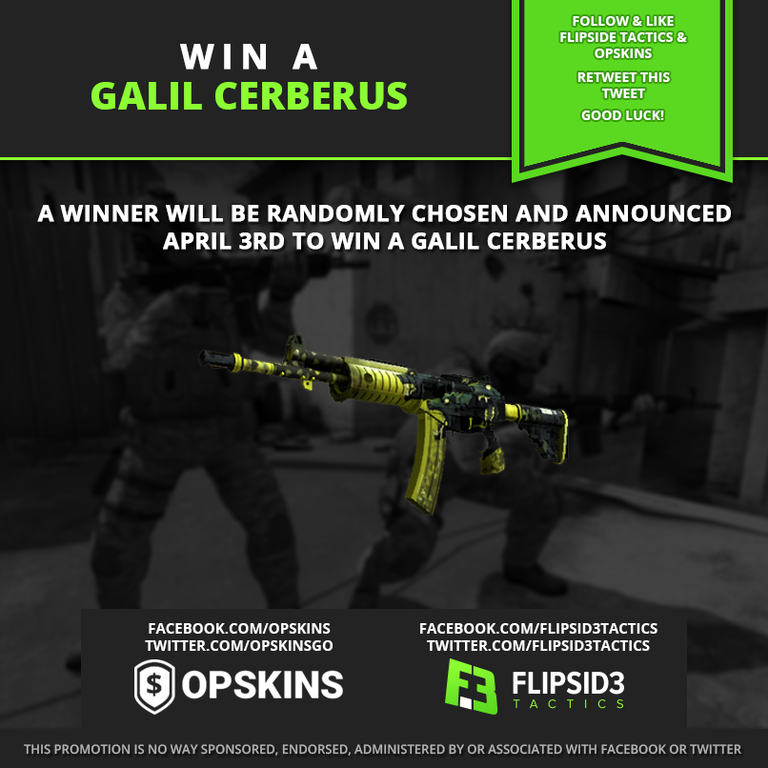 FlipSid3Tactics's tweet photo. In honor of CPH, lets give out one of my fav skins. Thanks to @opskinsgo RT + Follow OPSkins and F3 to enter! #CSGO http://t.co/QTTJAeVS75