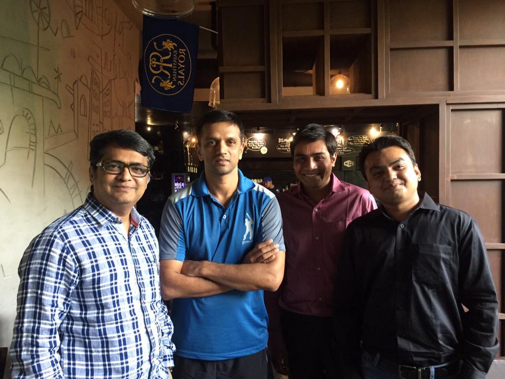 shareheroapp's tweet photo. #startup meetings are full of surprises :) @maulikshares @jayssampat with #thewall Rahul Dravid :) http://t.co/yKnrsd2jh7