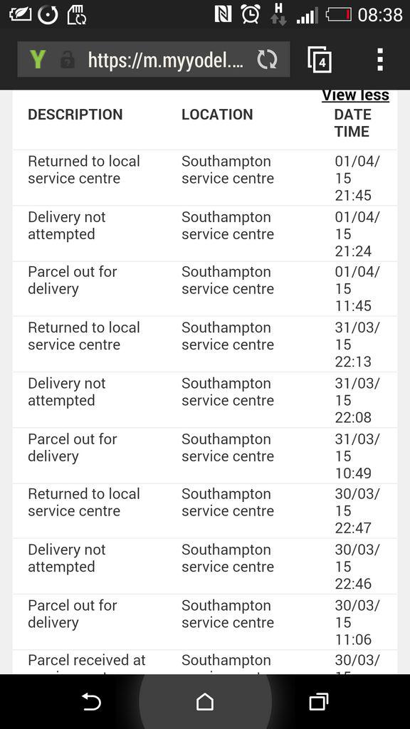YKhodabandeh's tweet image. @YodelOnline @AmazonUK why even bother putting it on the van to take it back again. #hopeless #yodelhell #pissedoff