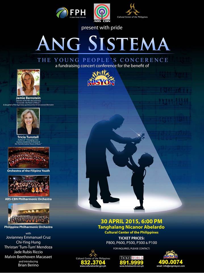 onecurlybuddha's tweet photo. ANG SISTEMA: THE YOUNG PEOPLE'S CONCERENCE April 30 @ CulturalCenterOf  #Philippines with @ABSPhilharmonic #AngMisyon http://t.co/gs2m35tU5n