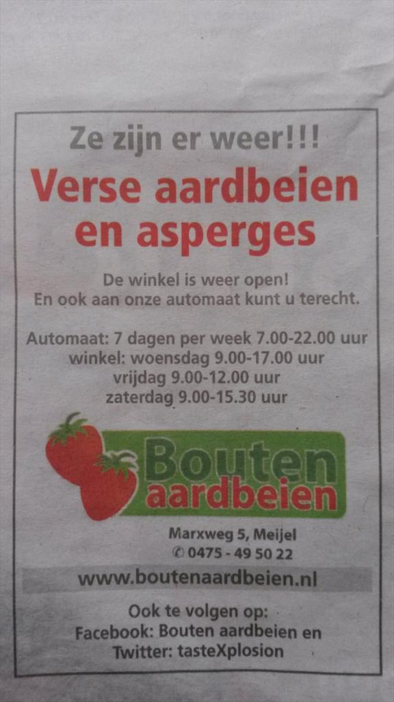 Please retweet.Helaas geen advertentie in #DeStreekbode geplaatst. #foutvandeuitgever  #Leudal weet nergens van.