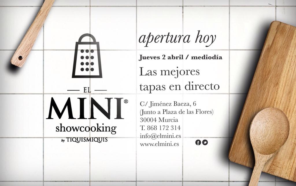acarrionmolina's tweet photo. Hoy abre en #Murcia @MiniTiquis  Otra magnífica propuesta @tiquismiquis. Os lo recomiendo. http://t.co/1PTiLHDDYC