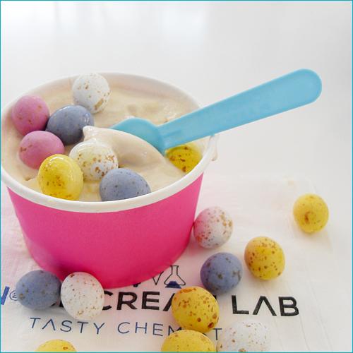 N2iceCreamLab's tweet photo. All sweet hunters - spoon away to find your speckled surprise! Note: Our kiosk closed Good Friday &amp; Easter Monday. http://t.co/3Lfry3ZhSv