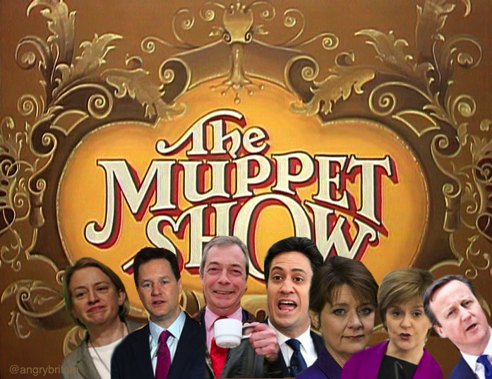 AngryBritain's tweet photo. It's time to get things started on the #leadersdebate tonight! http://t.co/kJdHO3zyYn