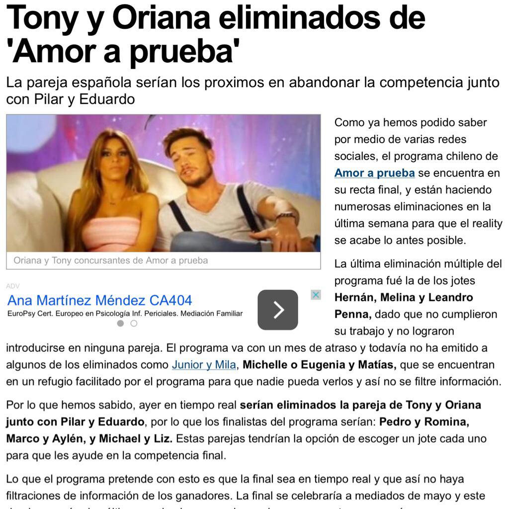 orianapinkicf's tweet photo. No puedes er @Tony_Spina t @OrianaGMarzoli eliminados de amor a prueba!!! http://t.co/gkPAy0Gw60