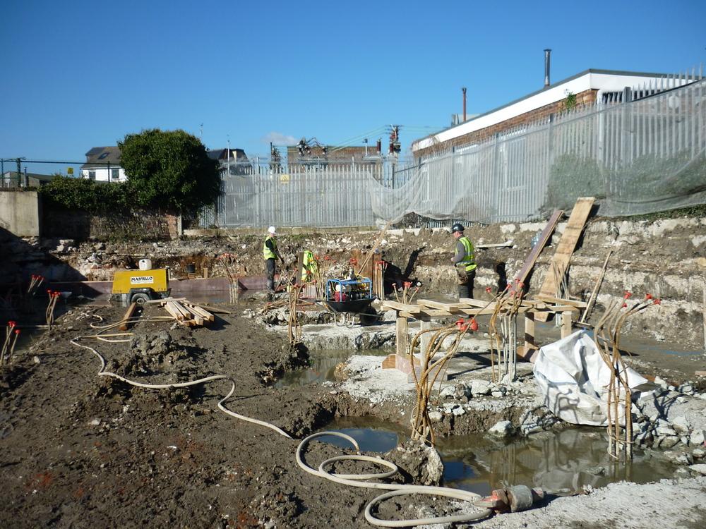 WCEC_'s tweet photo. Latest photos from the #Lewes project showing the completed piled foundations now in http://t.co/PFVfL6Lsoh