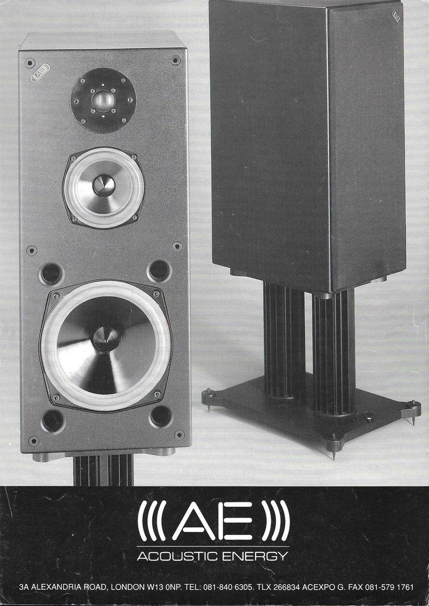 Acoustic_Energy's tweet image. Anyone still have a pair of AE3's? We found this old brochure in the AE vault...