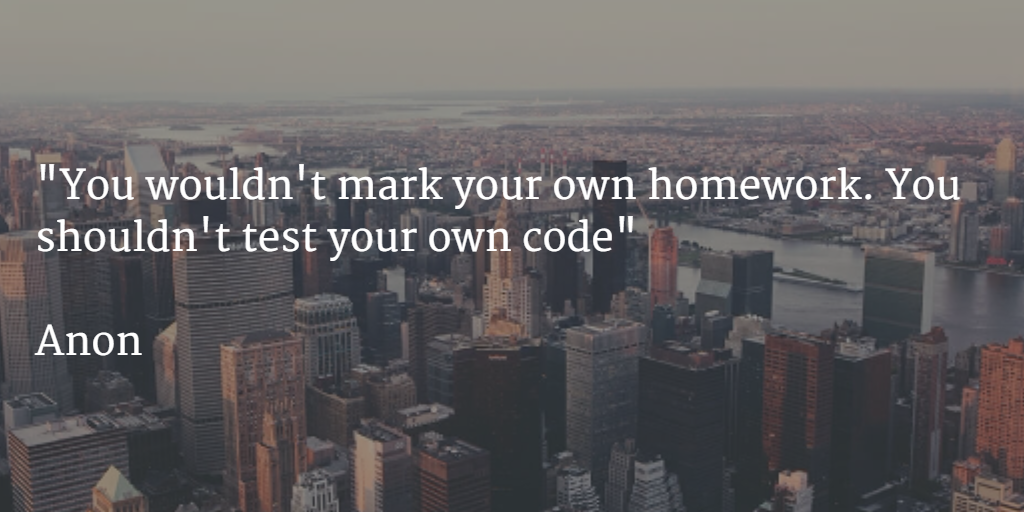 ExpleoGroup's tweet image. &quot;You wouldn&apos;t mark your own homework. You shouldn&apos;t test your own code&quot; 

Anon #independenttesting #qualityassurance
