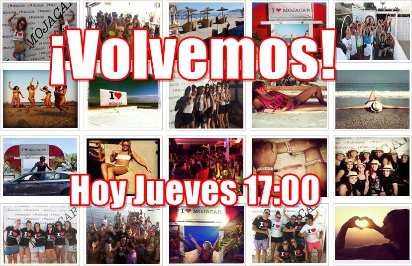 ILOVEMOJACAR's tweet photo. ¡Volvemos! Hoy Jueves 17:00h
Hoy en este soleado día volvemos para que podáis empezar antes el verano! Go!! http://t.co/gy7faAcY47