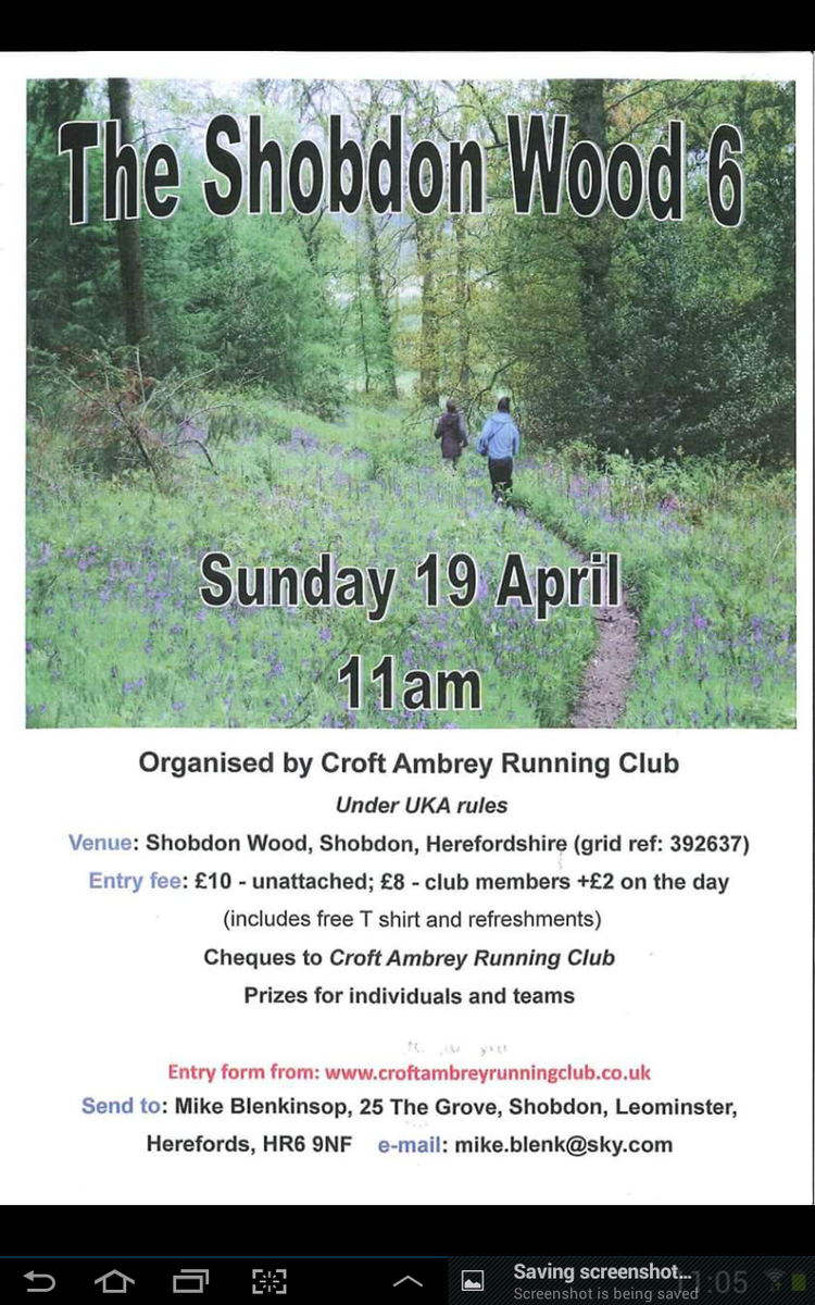 #shobonwood6 #shobdon #herefordshire #running #localrace #19thApril #17daystogo #xc #xcountry #crosscountry #race