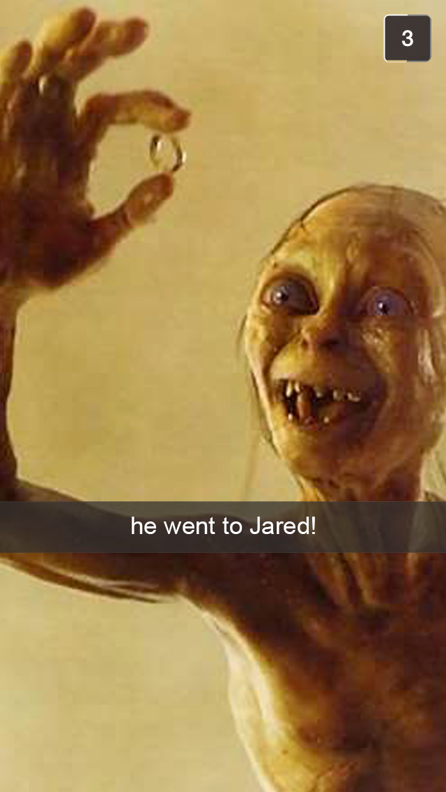 BuzzFeedBooks's tweet photo. 18 Snapchats from “Lord Of The Rings”: http://t.co/0p1suVNzCQ http://t.co/IMLY2NYATa