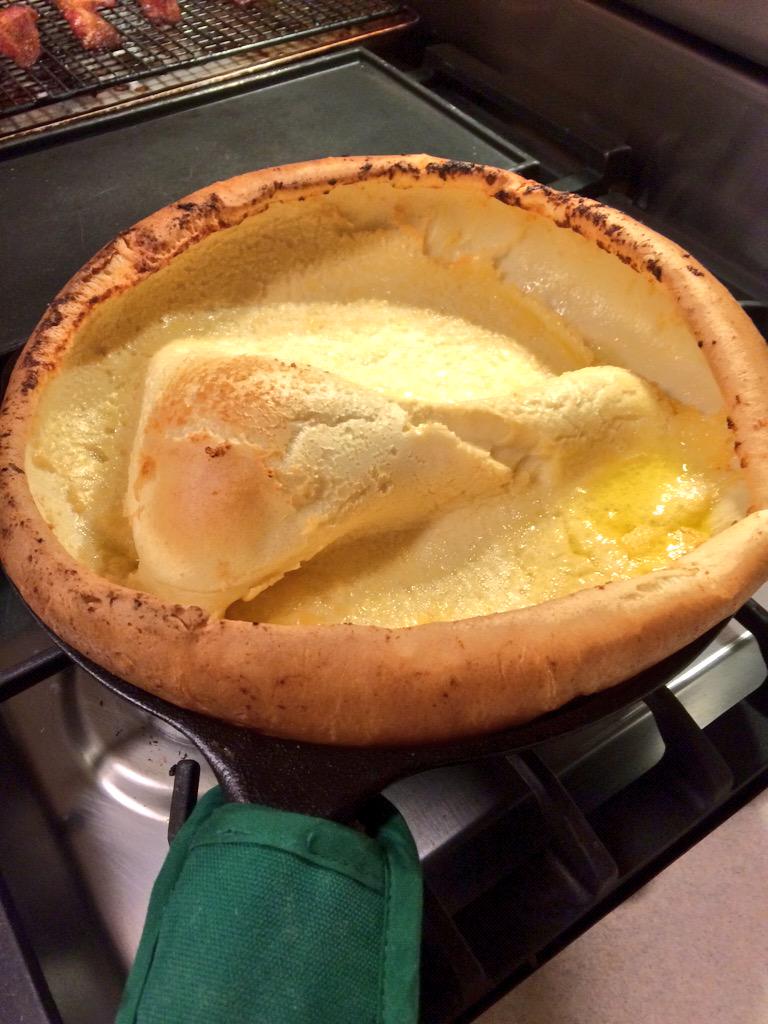 buckeyemon's tweet image. Good Morning!! A Dutch Baby &amp;amp; Hickory Smoked Bacon! @scottdmonaghan #SpringBreak15