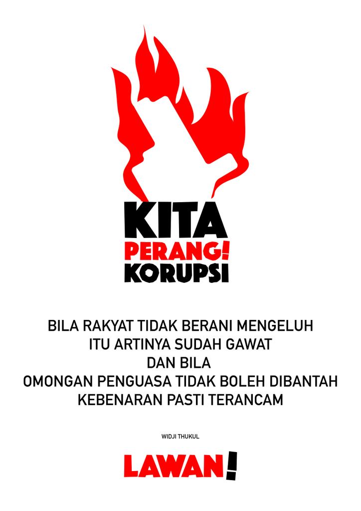 Semangat pemberantasan korupsi!