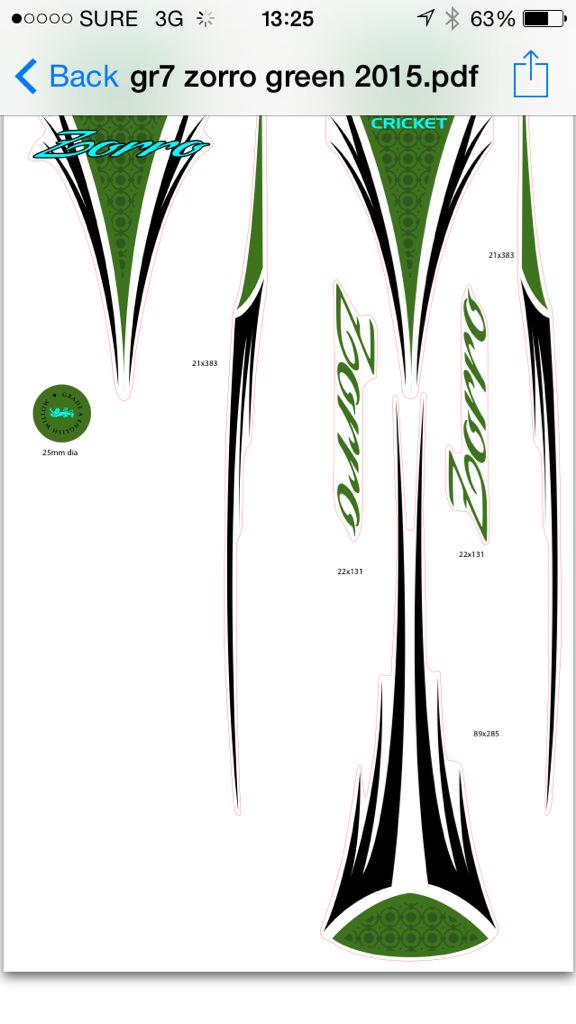 GR7Cricket's tweet photo. @rosskneller ... You mean when !!!... The new Zorro #GY5 http://t.co/ssx1RolZy6