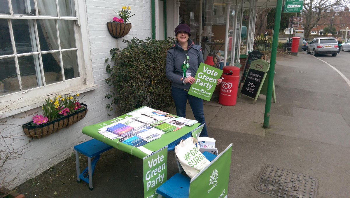 Marie campaigning:
