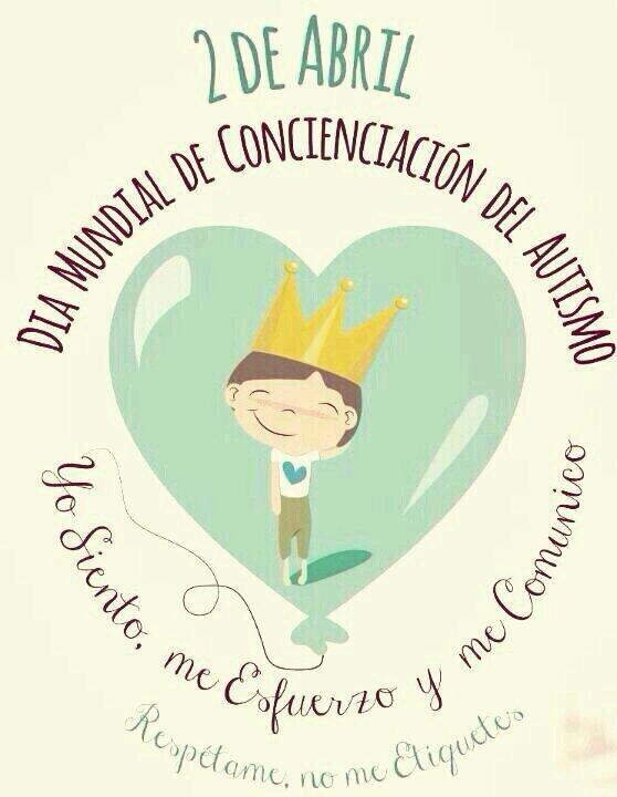 AidaRL's tweet photo. Hoy es un día más para seguir luchando por la inclusión de las personas con discapacidad! Feliz #DiaMundialAutismo http://t.co/ggpnCe4LNa