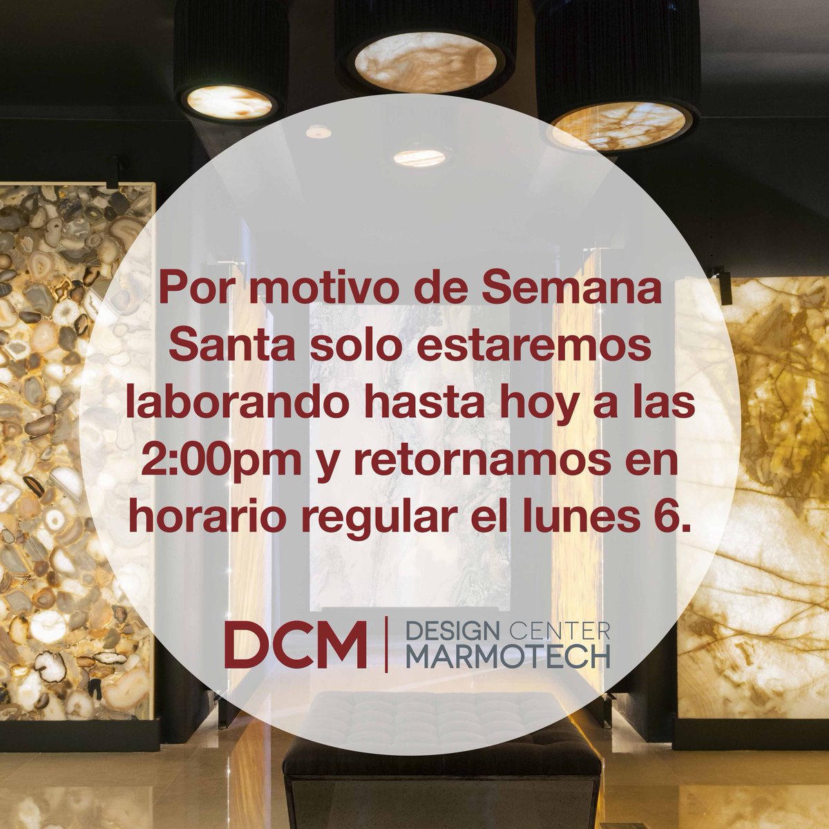 ¡HORARIO ESPECIAL POR SEMANA SANTA!