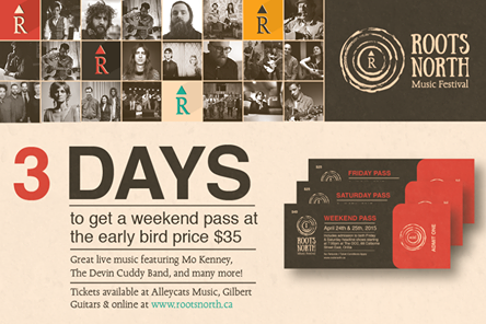 SeanNSOM's tweet photo. Get your ticket @RootsNorthMusic before the price increases! http://t.co/bdhzZPIufh