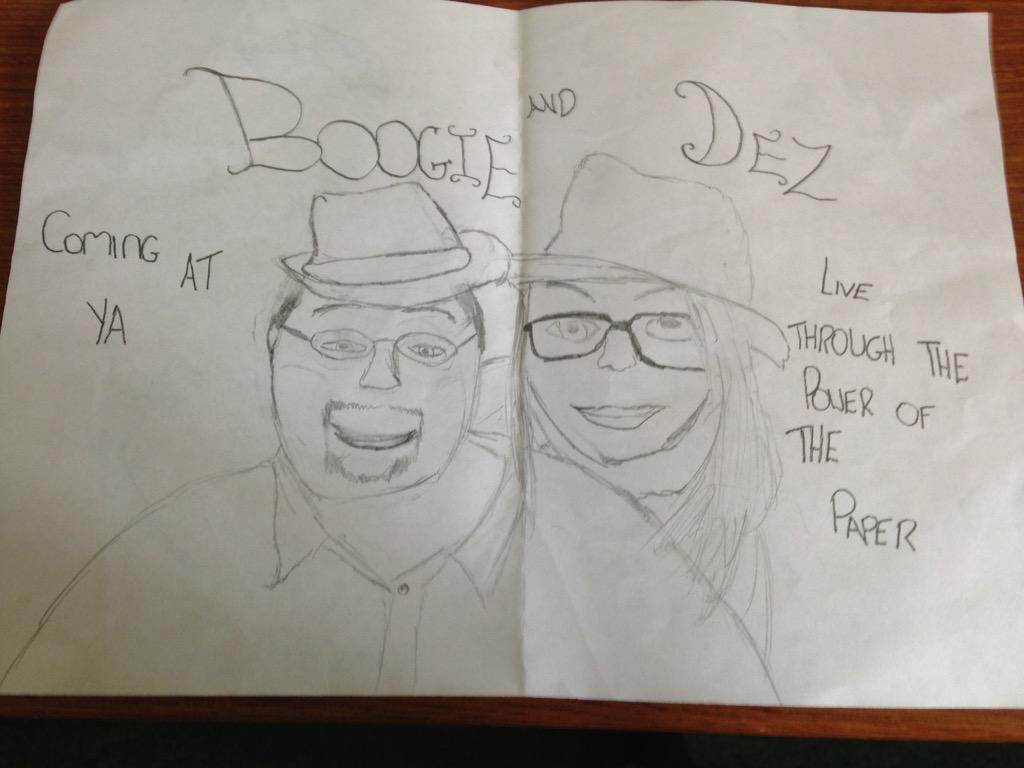 JoeTweetsAlot's tweet photo. @Boogie2988 @dez2988 just made this drawing of you guys it was last day of school so we just got to draw ! Love yous! http://t.co/FF4UXcoYy5