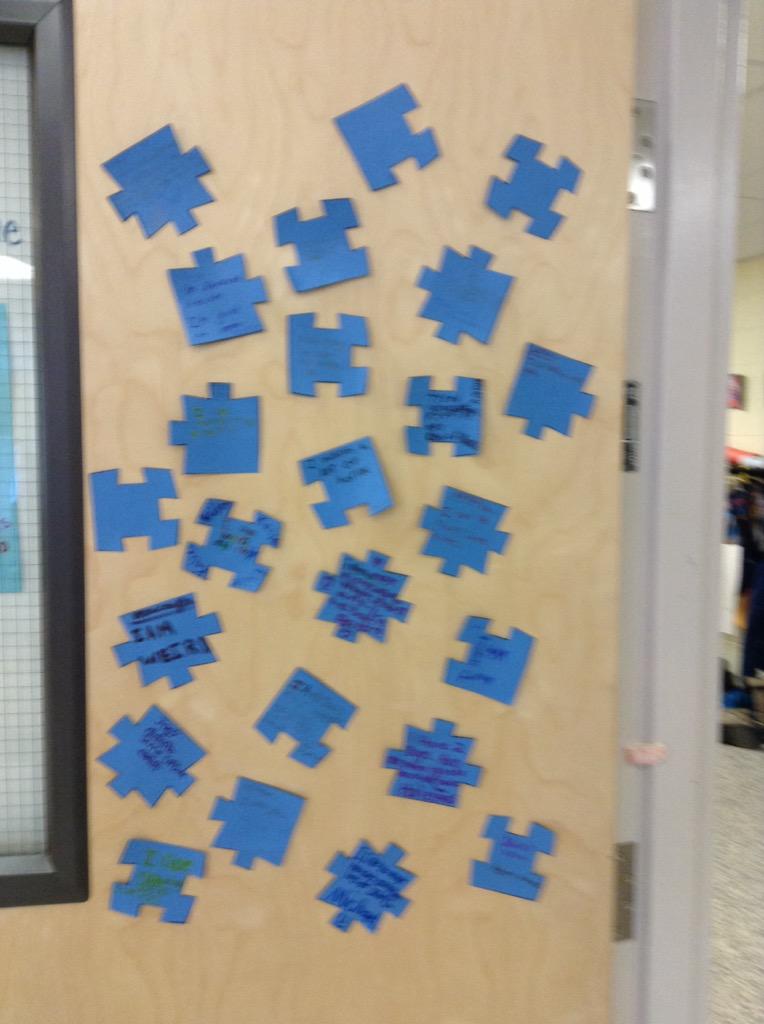 Autism Awareness Day! We are all part of the puzzle - each one different in our own way. #AutismDay2015