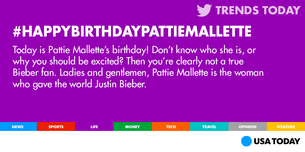 \" True Beliebers are saying: Happy Birthday Pattie Mallette  