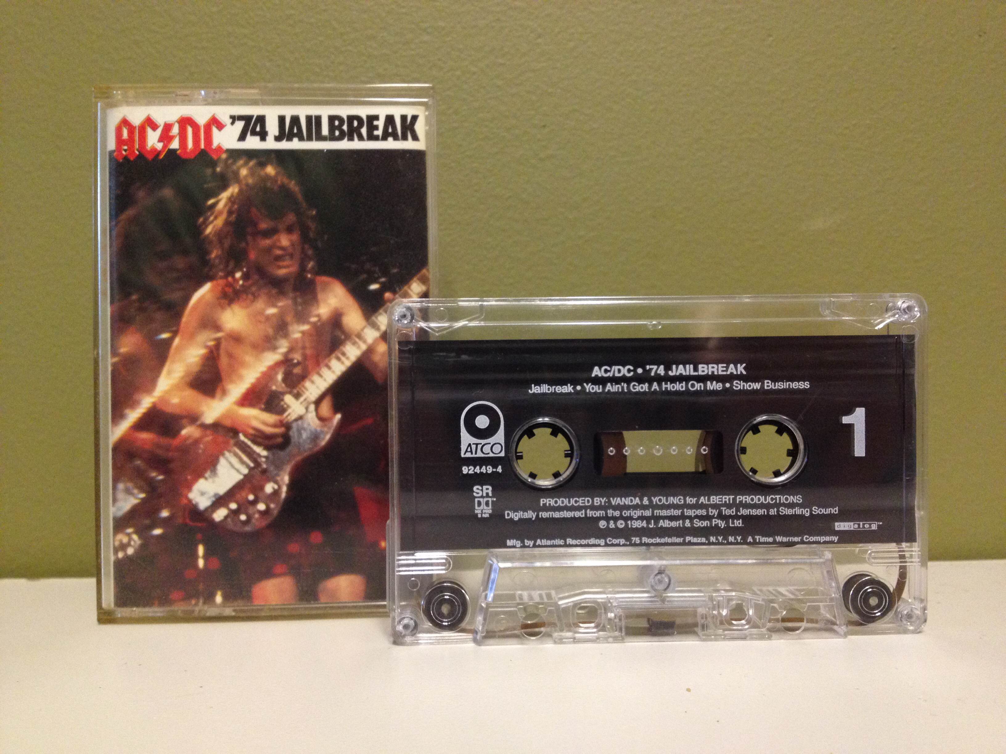 AC/DC CASSETTE '74 Jailbreak 1984 You Ain't Got A 