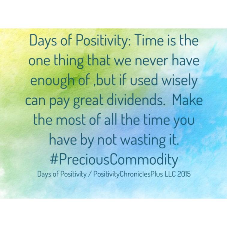 PositivtyChrons's tweet image. Time is the one thing that we never have enough of, make the most of all the time.
#PreciousCommodity