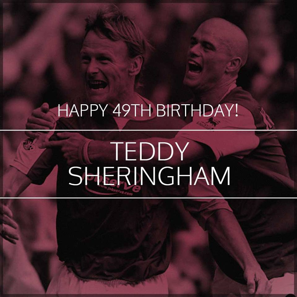 HAPPY BIRTHDAY: Hammers attacking coach Teddy Sheringham turns 49 today! 