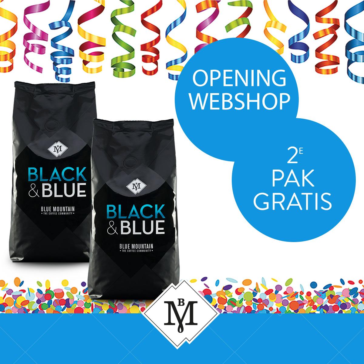FEEEST! De nieuwe webshop is geopend! Daarom verdubbelen wij je koffie bestelling! Ga naar bluemountain.nl en bestel!