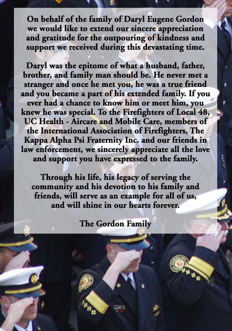 TanaWeingartner's tweet photo. The family of FAO Daryl Gordon says 'Thank You.' #CFDGordon http://t.co/jhcy7rck5g via @917wvxu http://t.co/AfjWDP3VcI