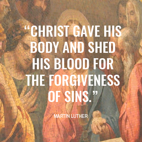 LCEF_'s tweet photo. "Christ gave His body and shed His blood for the forgiveness of sins." #MartinLuther #MaundyThursday http://t.co/Pmq0ON47a8