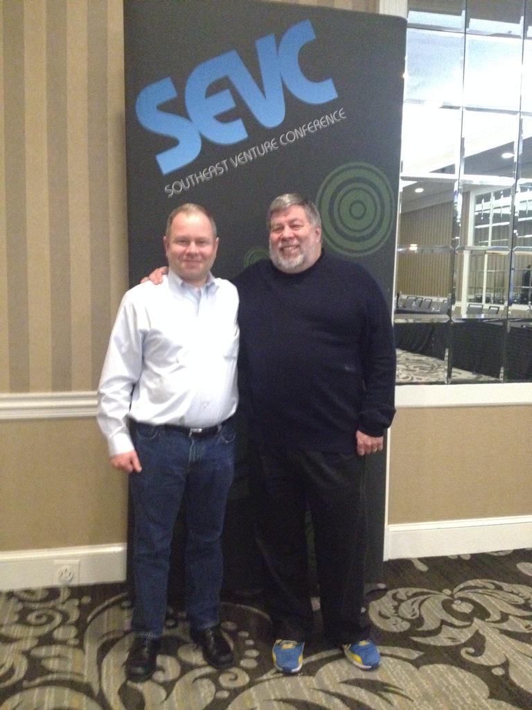 jcaplain's tweet photo. Awesome having @stevewoz in Charlotte for #SEVC15 http://t.co/ILppvPOgfL