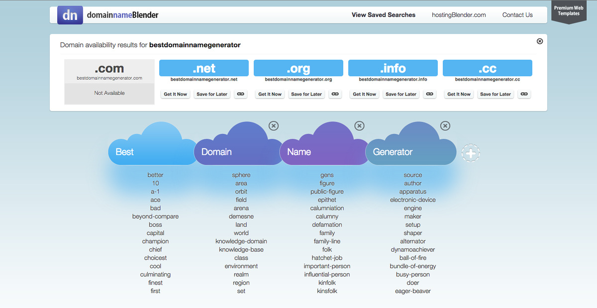 w3blender's tweet image. We've just added '000s of new words to our domain name tool, with more updates coming soon: domainnameblender.com