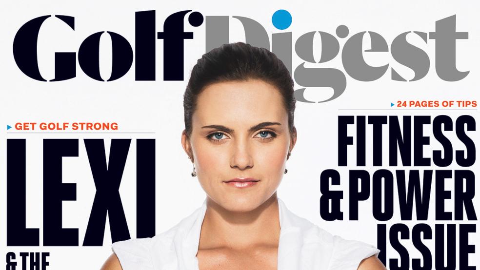 usatodaysports's tweet photo. Top-10 golfer Lexi Thompson poses for provocative 'Golf Digest' cover: http://t.co/PX5GSixBd4 http://t.co/aR3401lM85