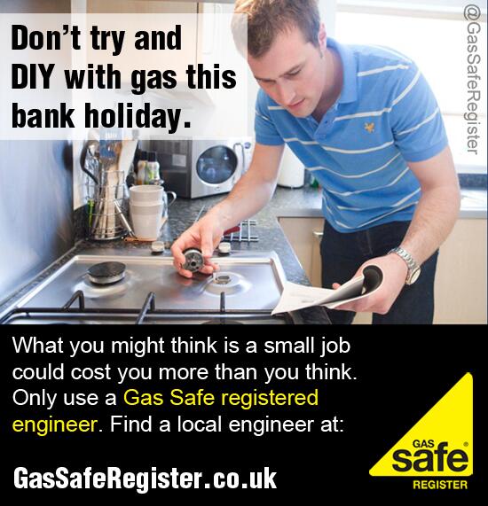 GasSafeRegister's tweet photo. An important message from @GasSafeRegister this Easter bank holiday. Read our #DIY tips today! http://t.co/JV16PUyBon http://t.co/aDHg0d4q7h