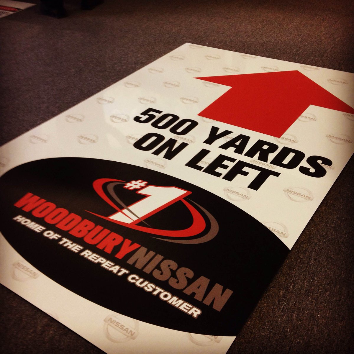 SJSpeedpro's tweet image. Working on a project for @woodburynissan! How's your Thursday? #SouthJersey #Speedpro #VisualAdvertising #B2B