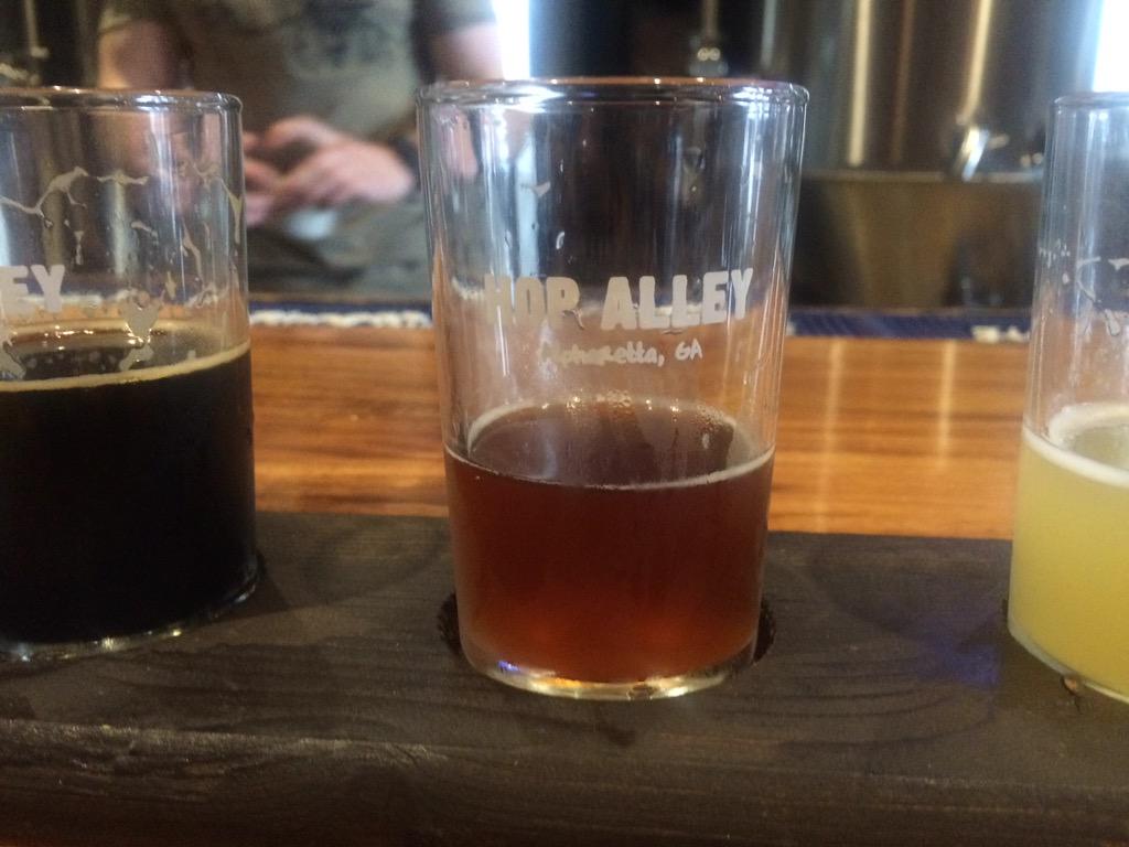OneNationBeer's tweet image. At @HopAlleyBrew. Their Crooked Cardinal Belgian Quad is outstanding!
