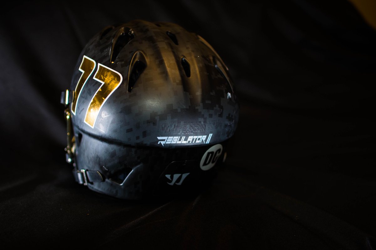 ArmyWP_MLax's tweet photo. We will wear a DC decal on our helmets for the rest of the year, honoring Connor Cook's father, David Cook. http://t.co/sHeR3ffVxJ