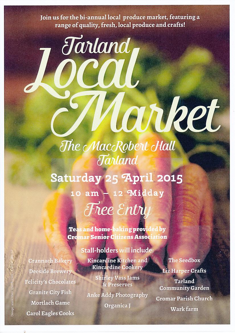 MacRobertHall's tweet photo. A date for your diary - the Tarland Local Market on 25th April #MacRobertHall http://t.co/q1VYdN361B