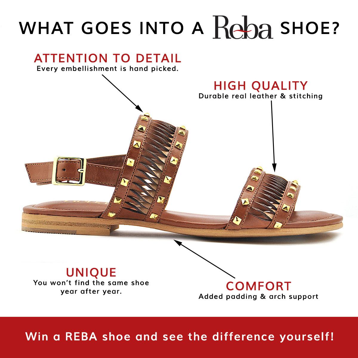 rebastyle's tweet image. What makes a #Reba shoe special? Tweet us with #RebaSandal + your shoe size for chance to win your own pair!