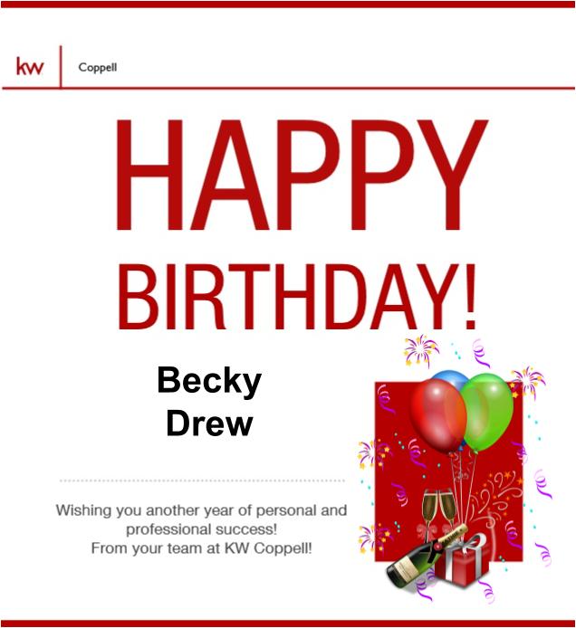 KWDFWPreferred's tweet photo. Happy Birthday Becky. Have an awesome day. http://t.co/hjZxhRNQ5W