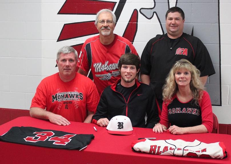 Mohawk_Hoops's tweet photo. Congrats to Mohawk Basketball &amp; Baseball player Brady Wilkinson on signing to Blackburn to play baseball! http://t.co/v5iVYtdhG0