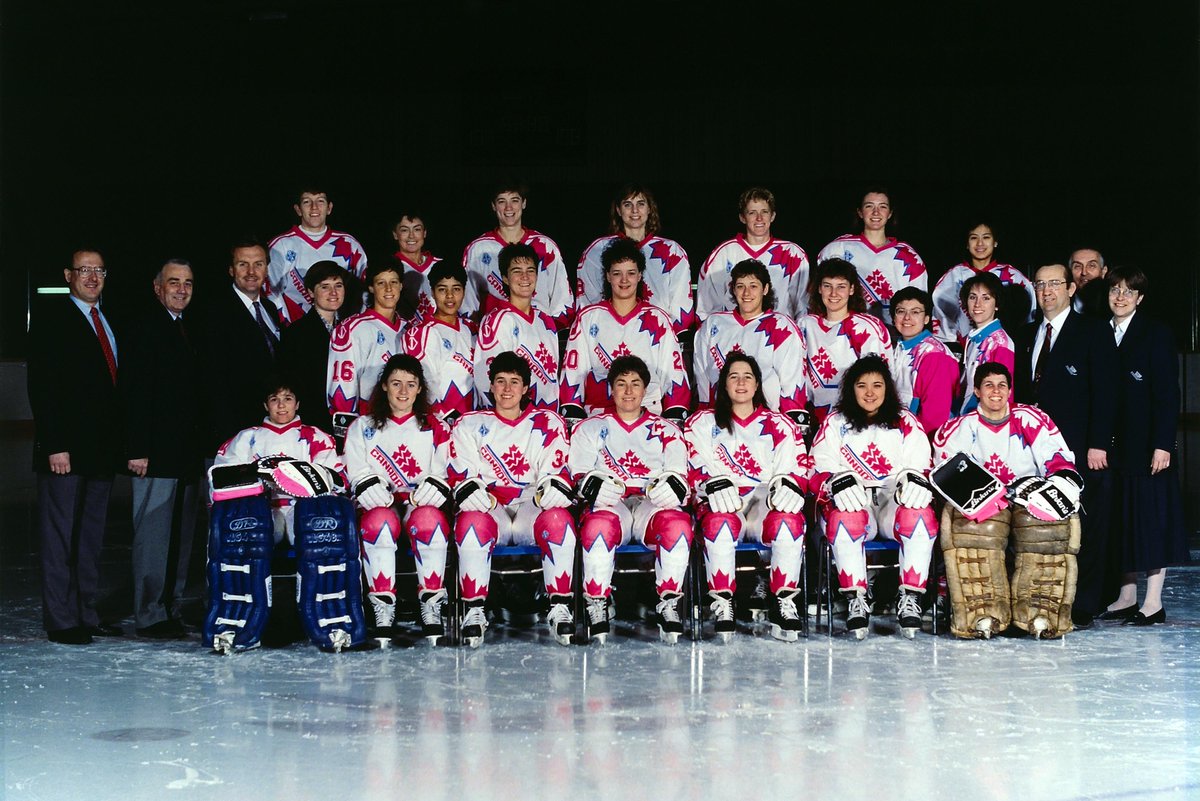HockeyCanada's tweet photo. Canada working towards its 11th championship win since the inaugural 1990 #WomensWorlds. #ThrowbackThursday http://t.co/1QXq9ylZXK