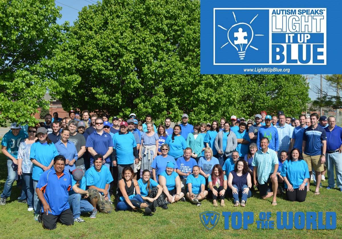 Glad the whole Top of the World family joined in to spread Autism Awareness! <a href="/autismspeaks/">autism speaks</a> #LIUB #AutismSpeaks