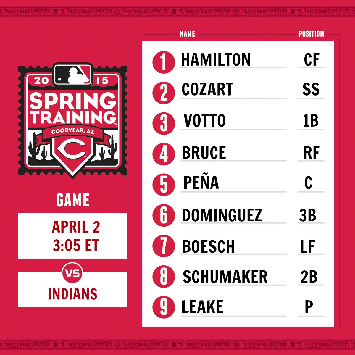 Reds's tweet photo. Our Goodyear finale #RedsSpring http://t.co/89HmJFlxOn