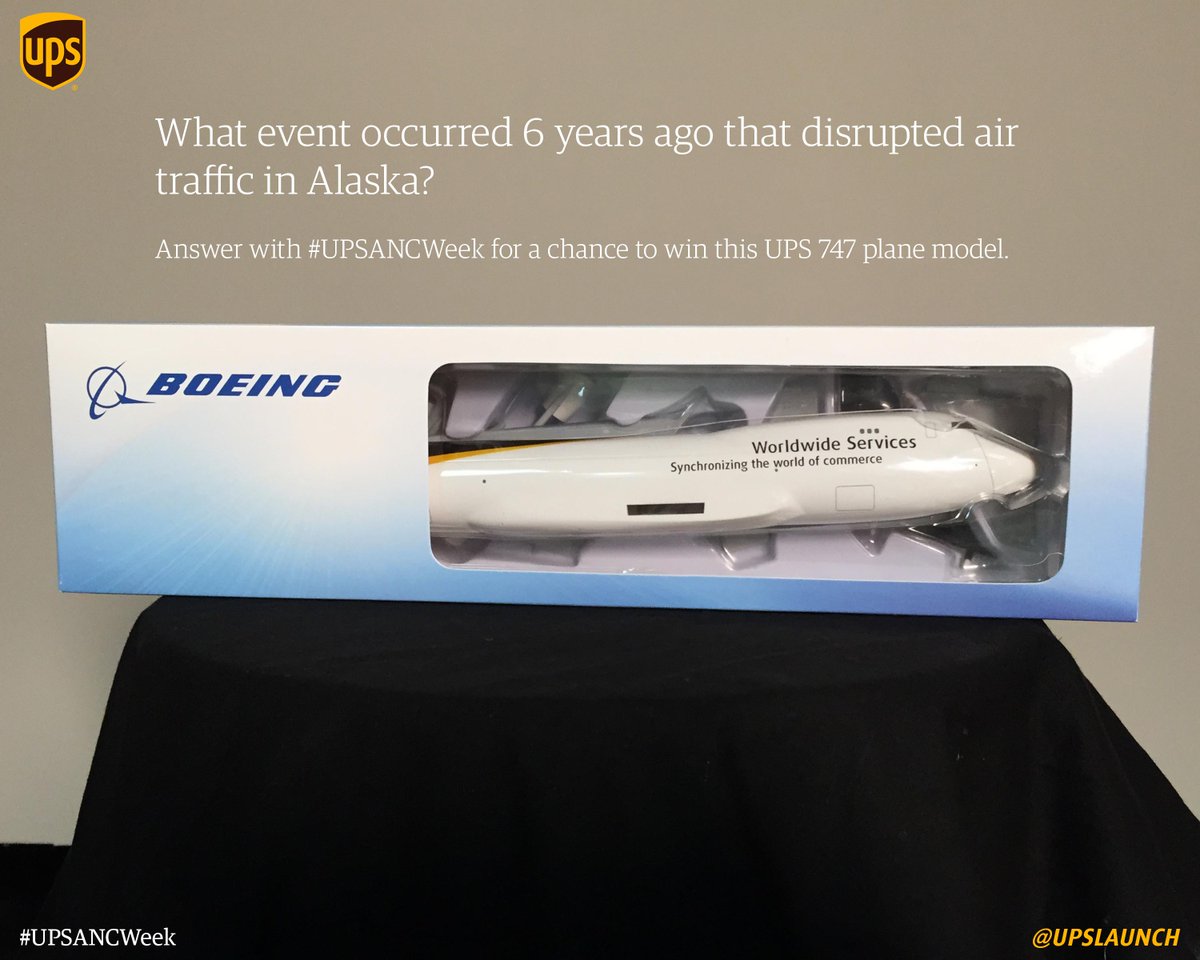 UPSAirlines's tweet photo. Reminder, answer our trivia question from Tuesday with #UPSANCWeek for a chance to win a UPS 747 plane model! http://t.co/BmSs4DSQ3O