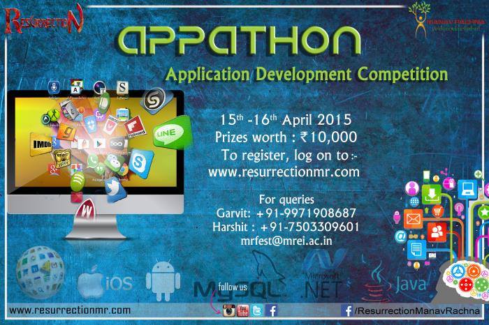 ResurrectionMR's tweet photo. Do U believe U can create apps that can serve the masses?
Come at #Resurrection2K15 & showcase ur skill
#mrResurrects http://t.co/yqRrfKZtws