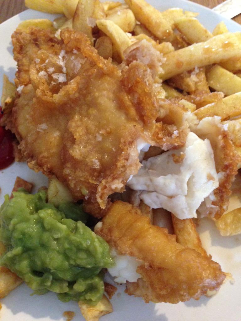 Bus mans holiday.. Lovely fish and chips as always from Drakes.